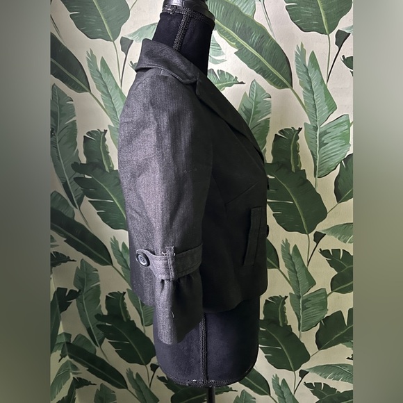 Ann Taylor LOFT Womens Black Blazer Jacket 00P 3/4 Sleeves - Picture 6 of 7